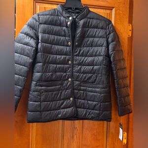 Lauren Ralph Lauren Womens Quilted Lightweight Puffer Down Jacket Black NEW Sz M
